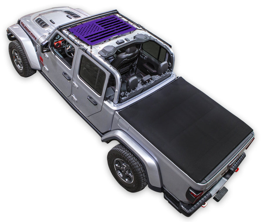 Distressed Tactical Flag_Half-Shade (Front Only)_Purple