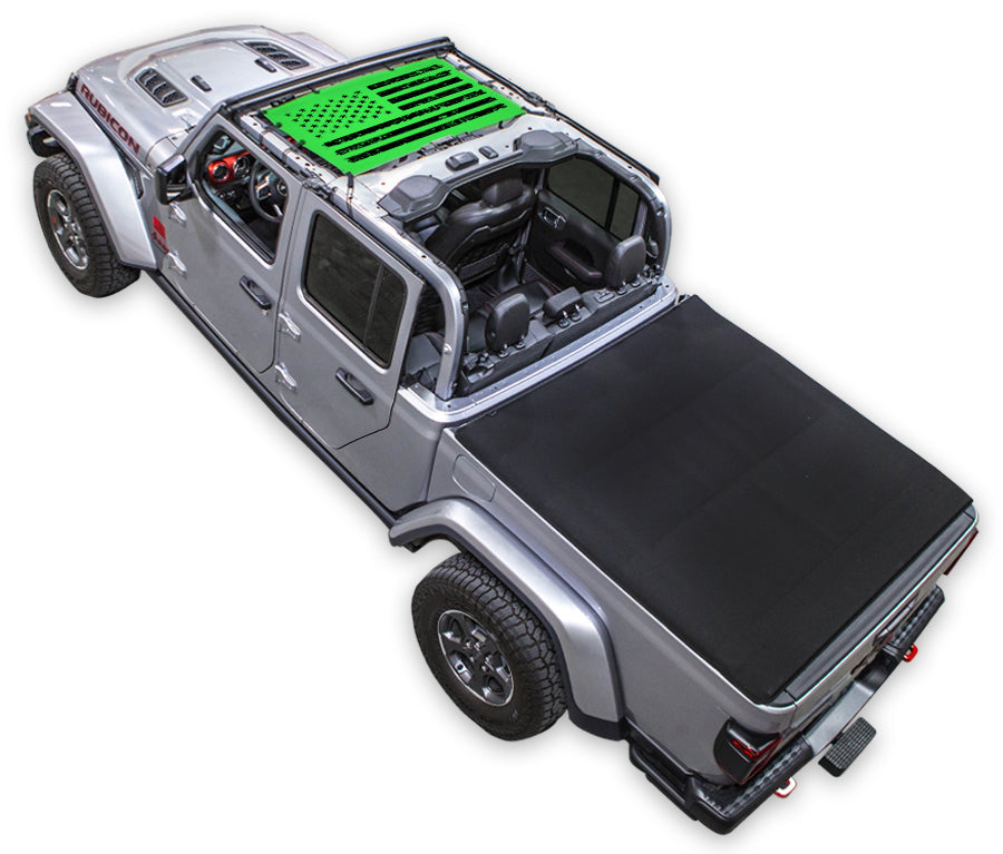 Distressed Tactical Flag_Half-Shade (Front Only)_Green