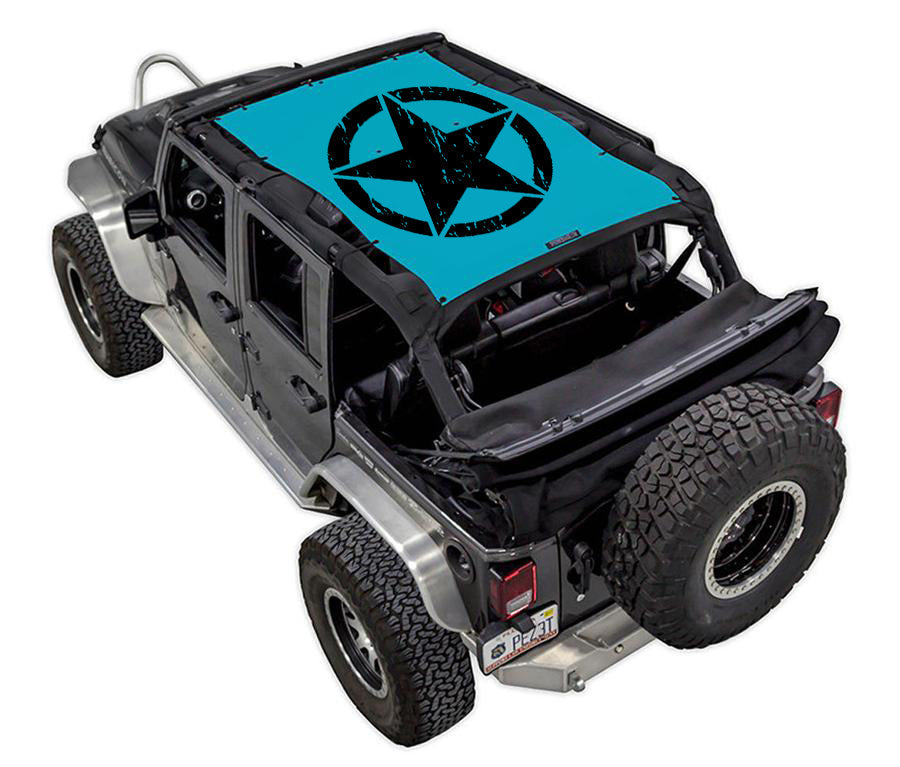 Distressed / Full-Shade (Front-to-Rear) / Teal