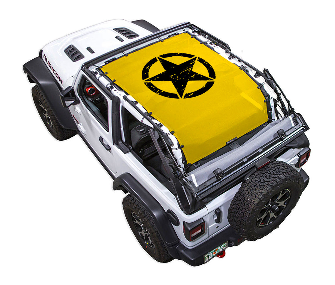 Oscar Mike Distressed_Full-Shade (Extra Long)_Yellow