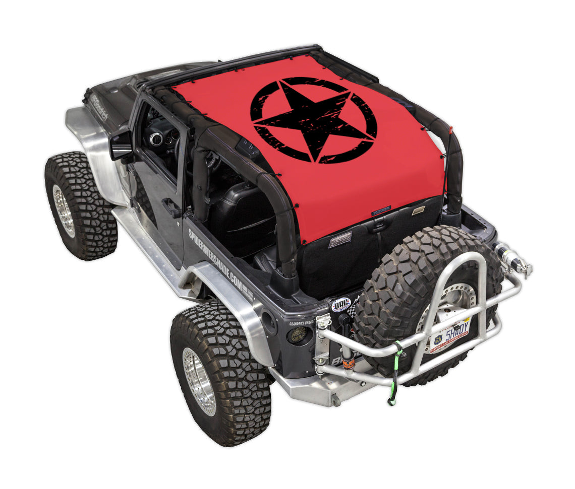 Oscar Mike Distressed_Full-Shade (Extra Long)_Red