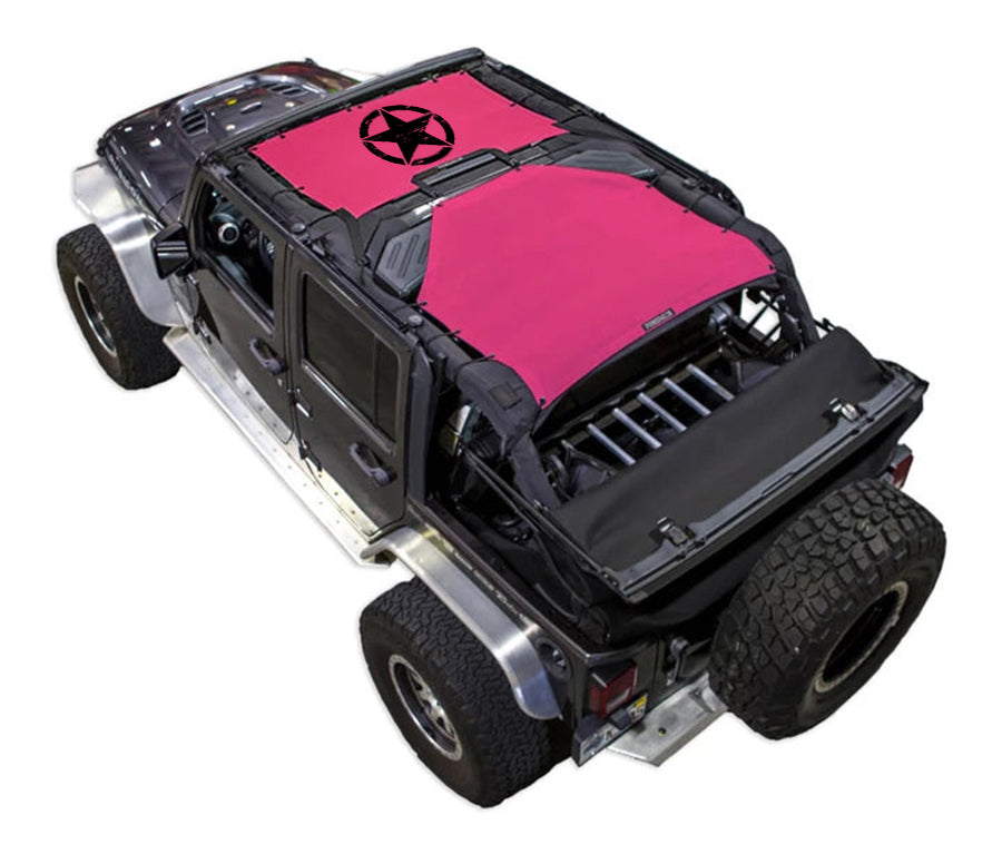 Oscar Mike Distressed_2-Piece (Front and Rear)_Pink