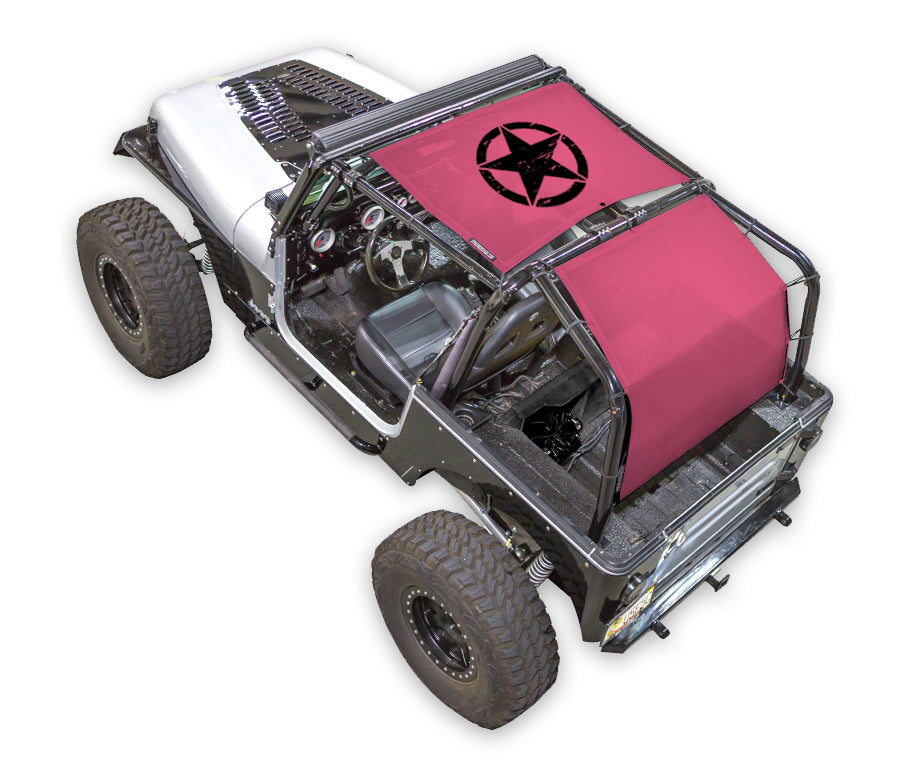 Oscar Mike Distressed_2-Piece (Front and Rear)_Pink
