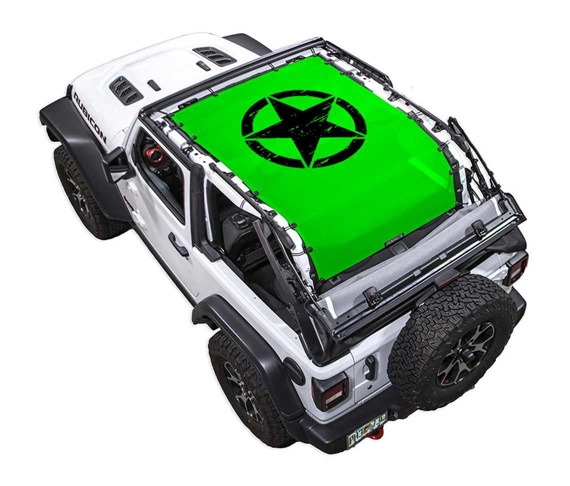 Oscar Mike Distressed_Full-Shade (Extra Long)_Green