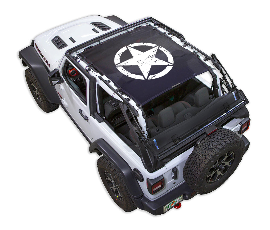 Distressed / Full-Shade (Front-to-Rear) / Black