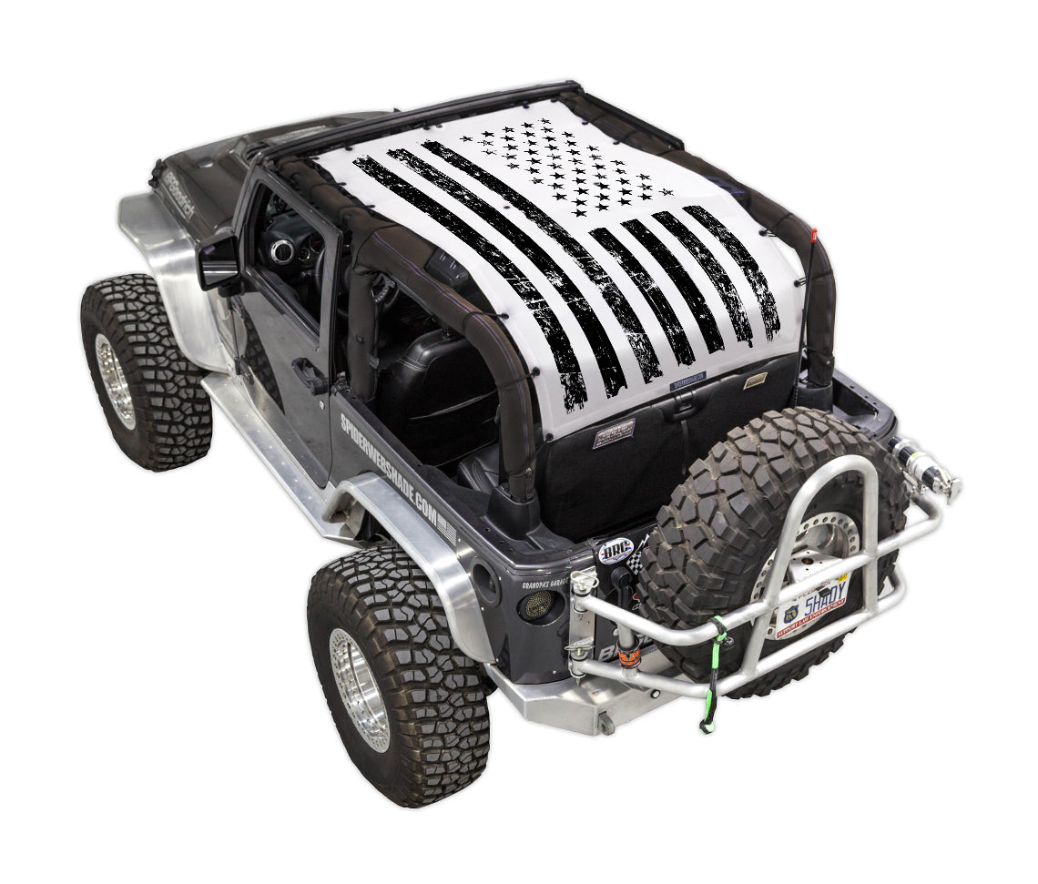 Distressed Tactical Flag_Full-Shade (Extra Long)_White