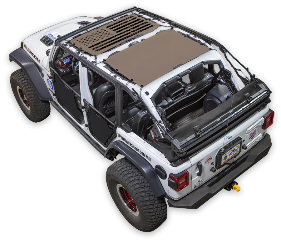 Distressed Tactical Flag_2-Piece (Front and Rear)_Tan