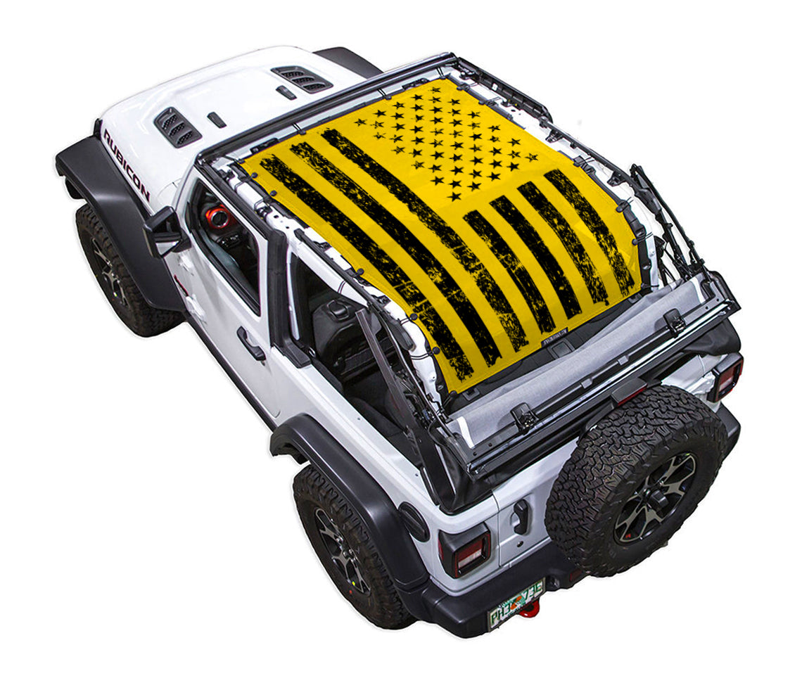 Distressed Tactical Flag_Full-Shade (Extra Long)_Yellow