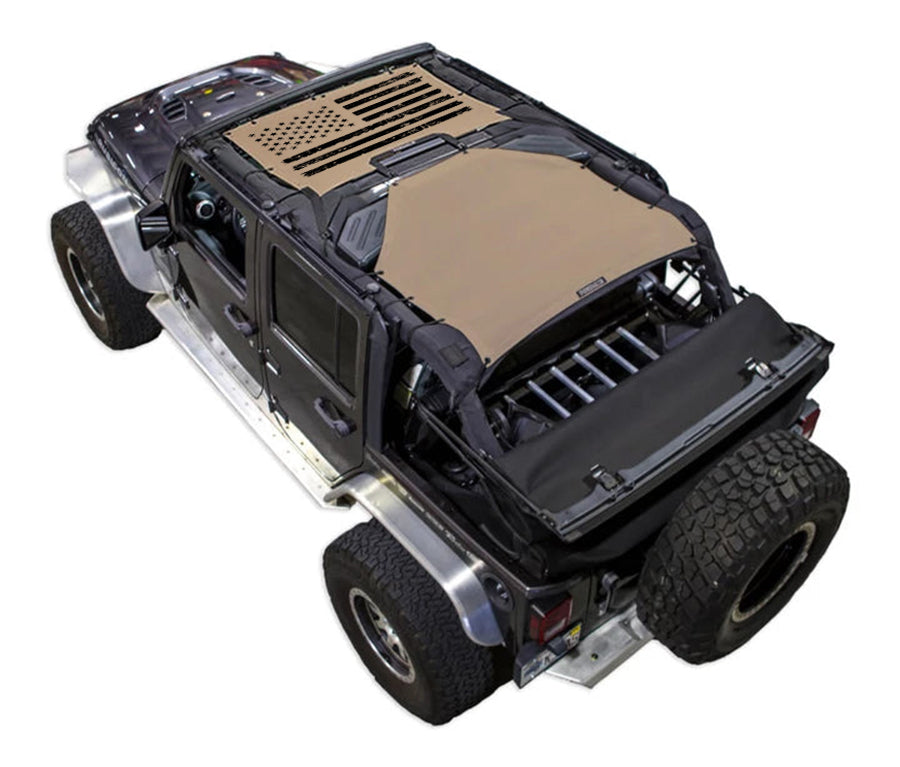 Distressed Tactical Flag_2-Piece (Front and Rear)_Tan