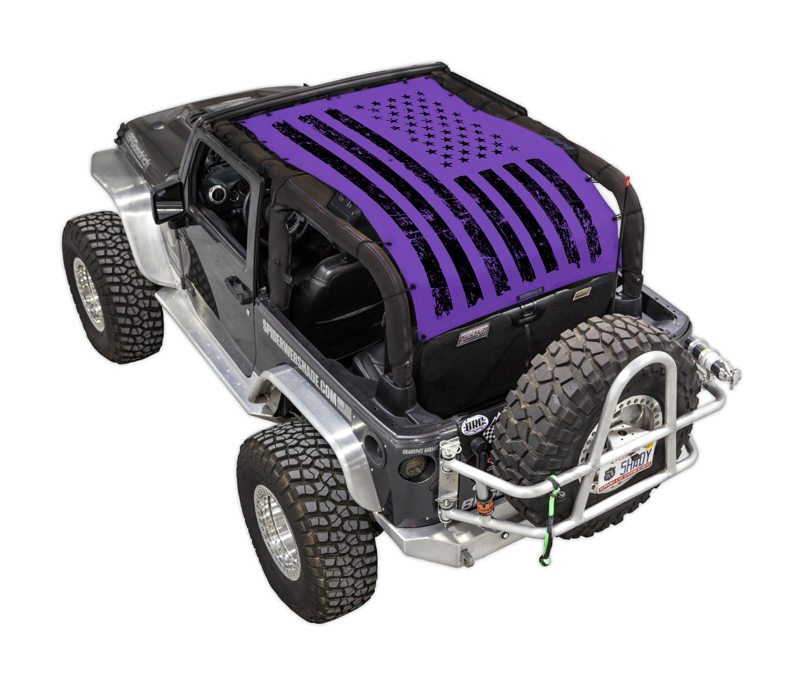 Distressed Tactical Flag_Full-Shade (Extra Long)_Purple