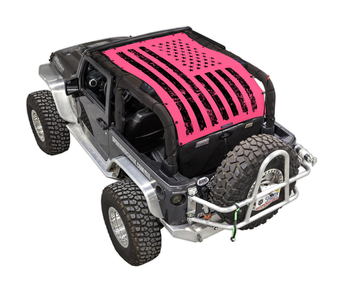 Distressed Tactical Flag_Full-Shade (Extra Long)_Pink