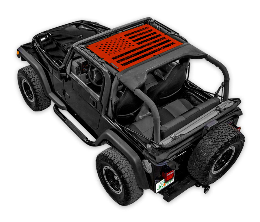 Distressed Tactical Flag_Half-Shade (Front Only)_Red