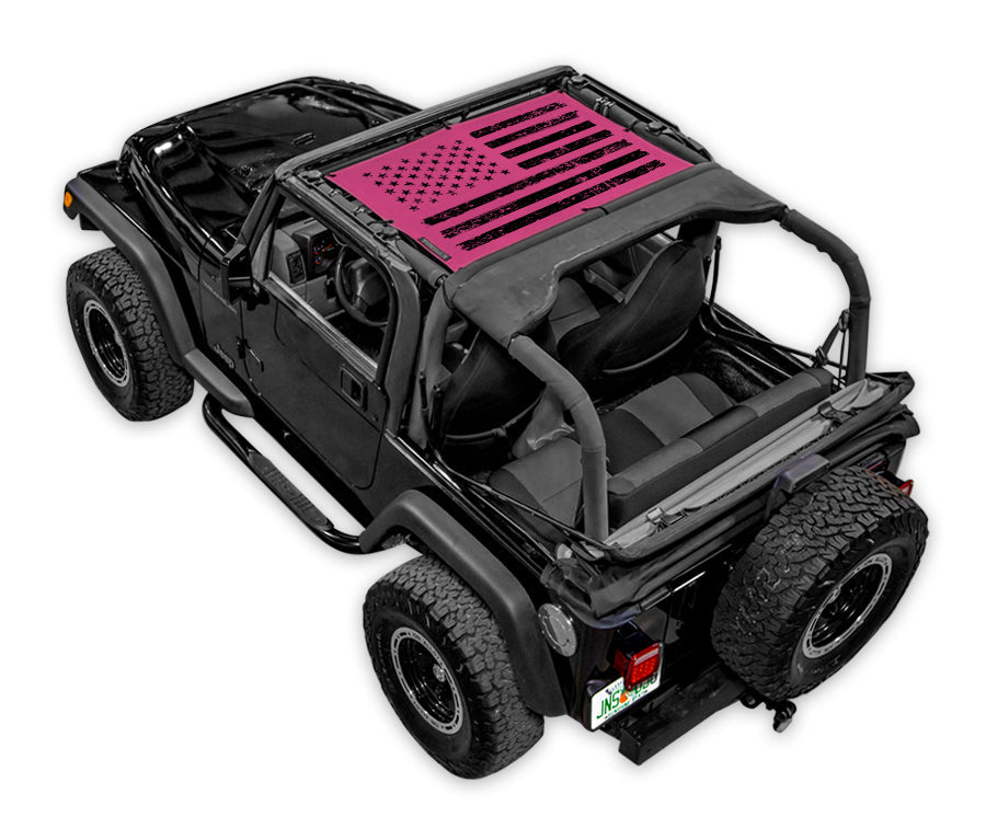 Distressed Tactical Flag_Half-Shade (Front Only)_Pink