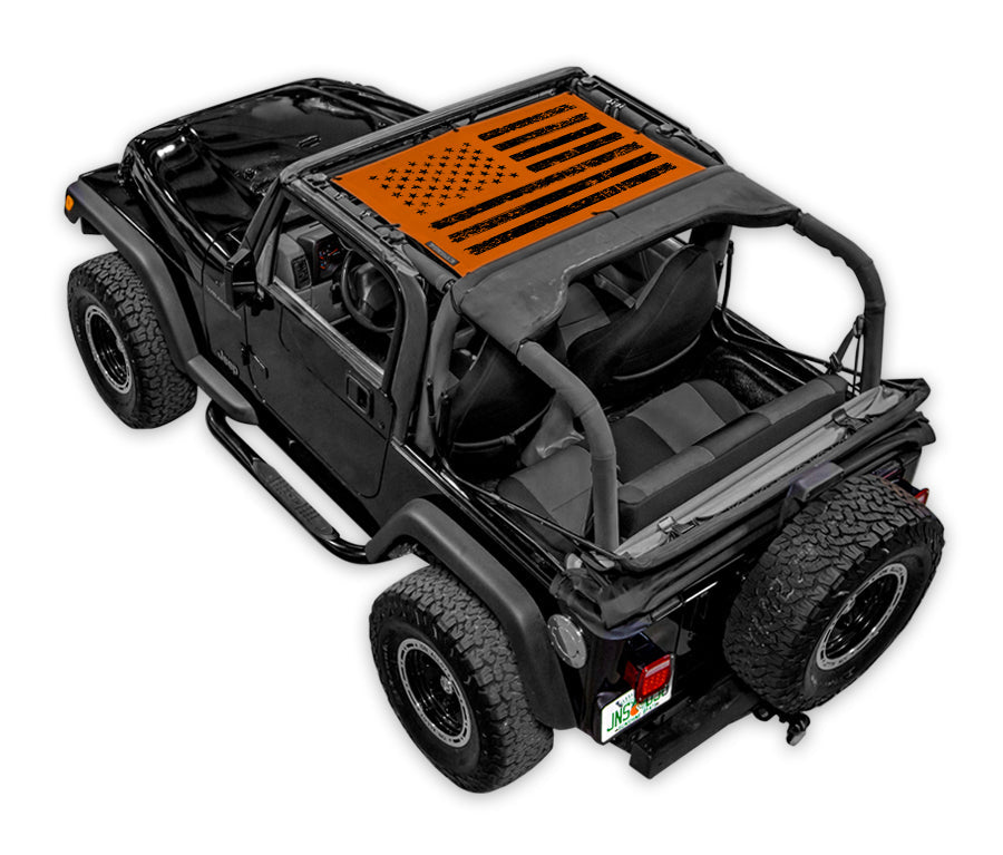 Distressed Tactical Flag_Half-Shade (Front Only)_Orange