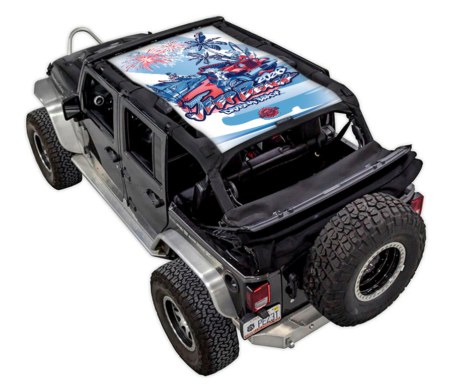 LIMITED EDITION - JEEP BEACH 2026 Jeep Wrangler JKU 4-Door Shade Top (2007-2017)