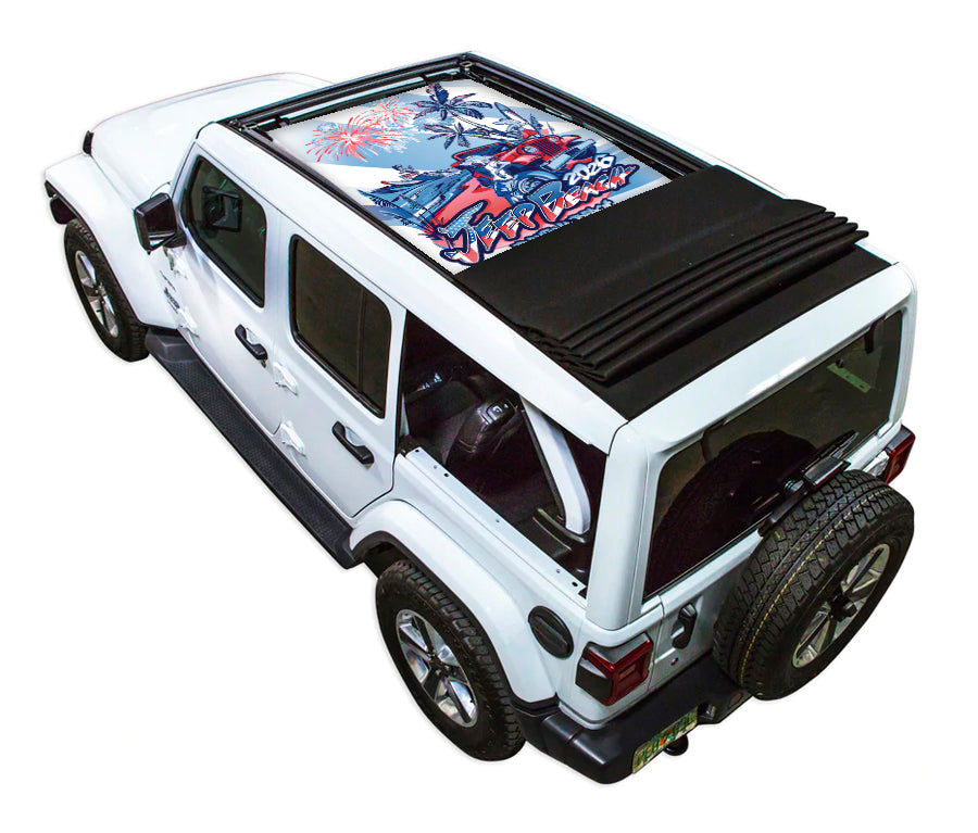 LIMITED EDITION - JEEP BEACH 2026 Jeep Wrangler JLU Sky One Touch Power Top Shade Top (2018-2026)