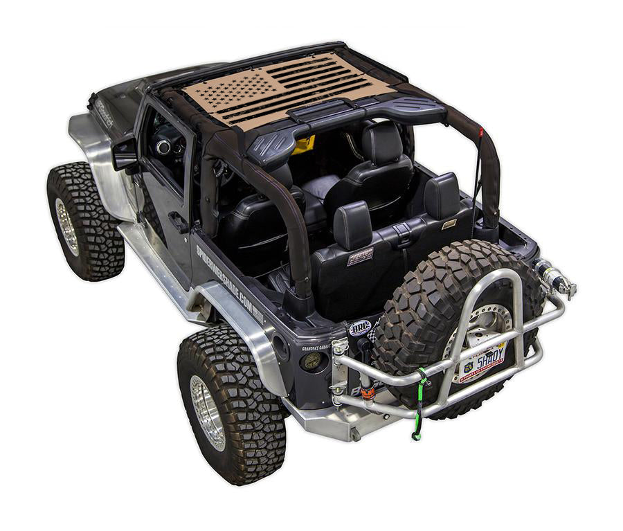 Distressed Tactical Flag_Half-Shade (Front Only)_Tan