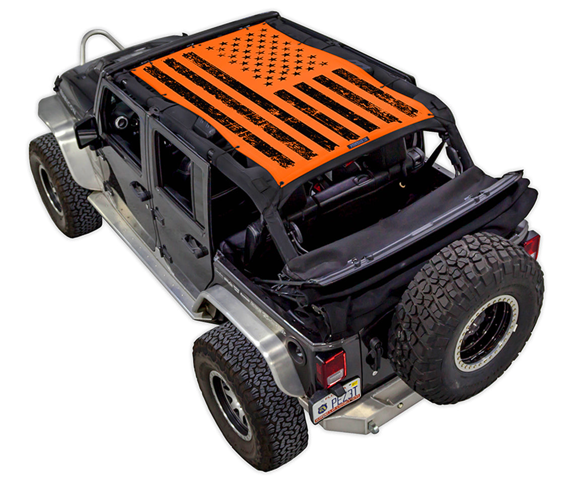 Distressed / Full-Shade (Front-to-Rear) / Orange