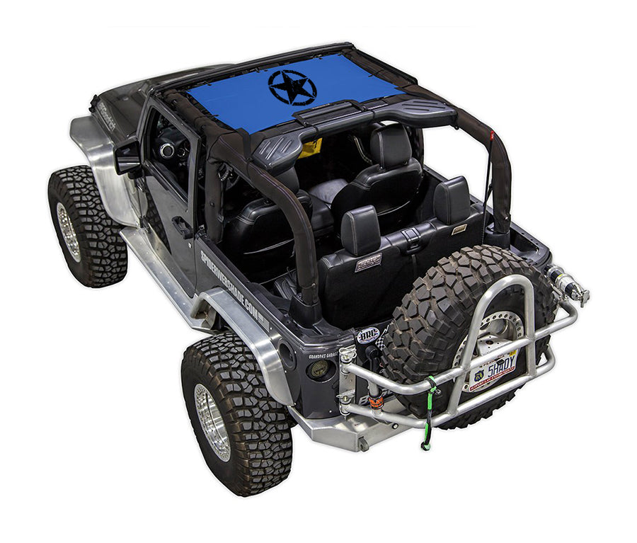 Oscar Mike Distressed_Half-Shade (Front Only)_Blue