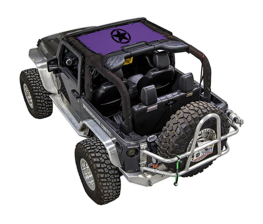 Oscar Mike Distressed_Half-Shade (Front Only)_Purple