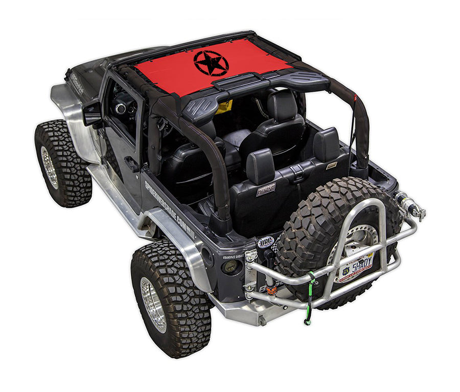 Oscar Mike Distressed_Half-Shade (Front Only)_Red