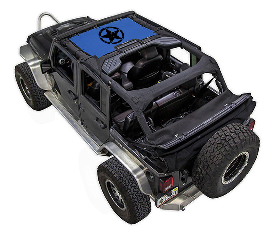 Oscar Mike Distressed_Half-Shade (Front Only)_Blue