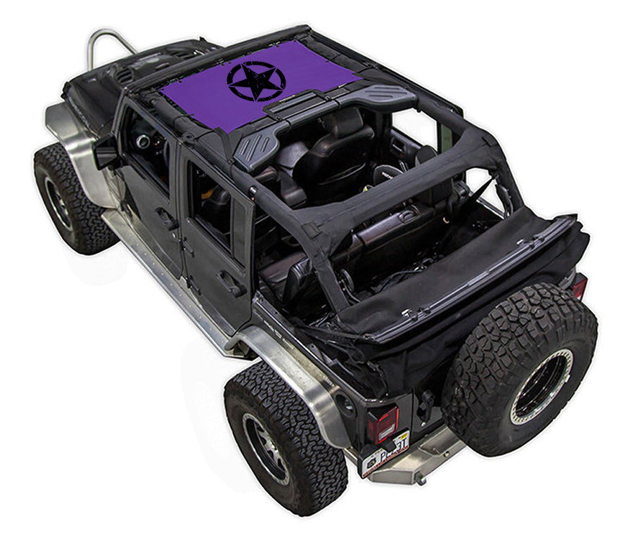 Oscar Mike Distressed_Half-Shade (Front Only)_Purple