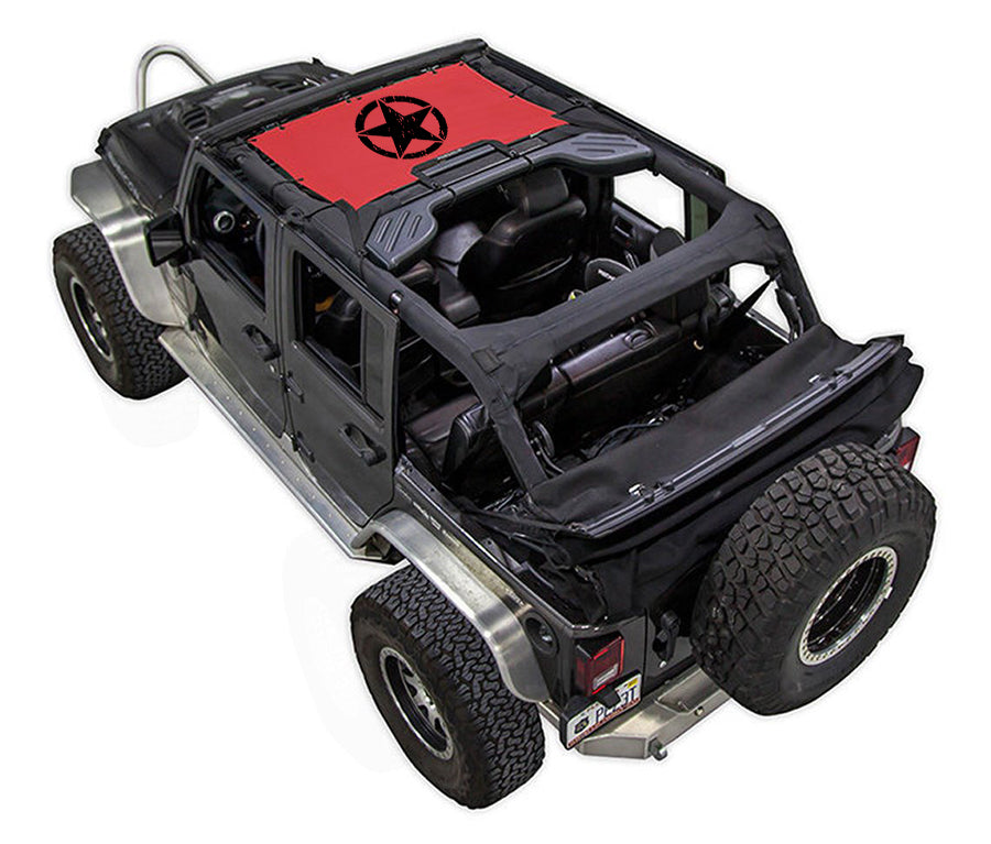 Oscar Mike Distressed_Half-Shade (Front Only)_Red