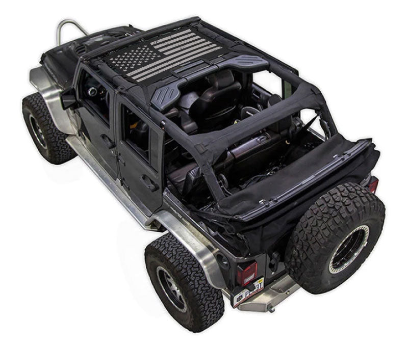 Distressed Tactical Flag_Half-Shade (Front Only)_Black