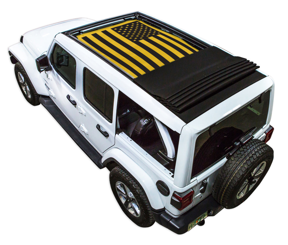 SPIDERWEBSHADE Jeep Wrangler JLU Sky One-Touch Tactical Solid Yellow 2024–2026