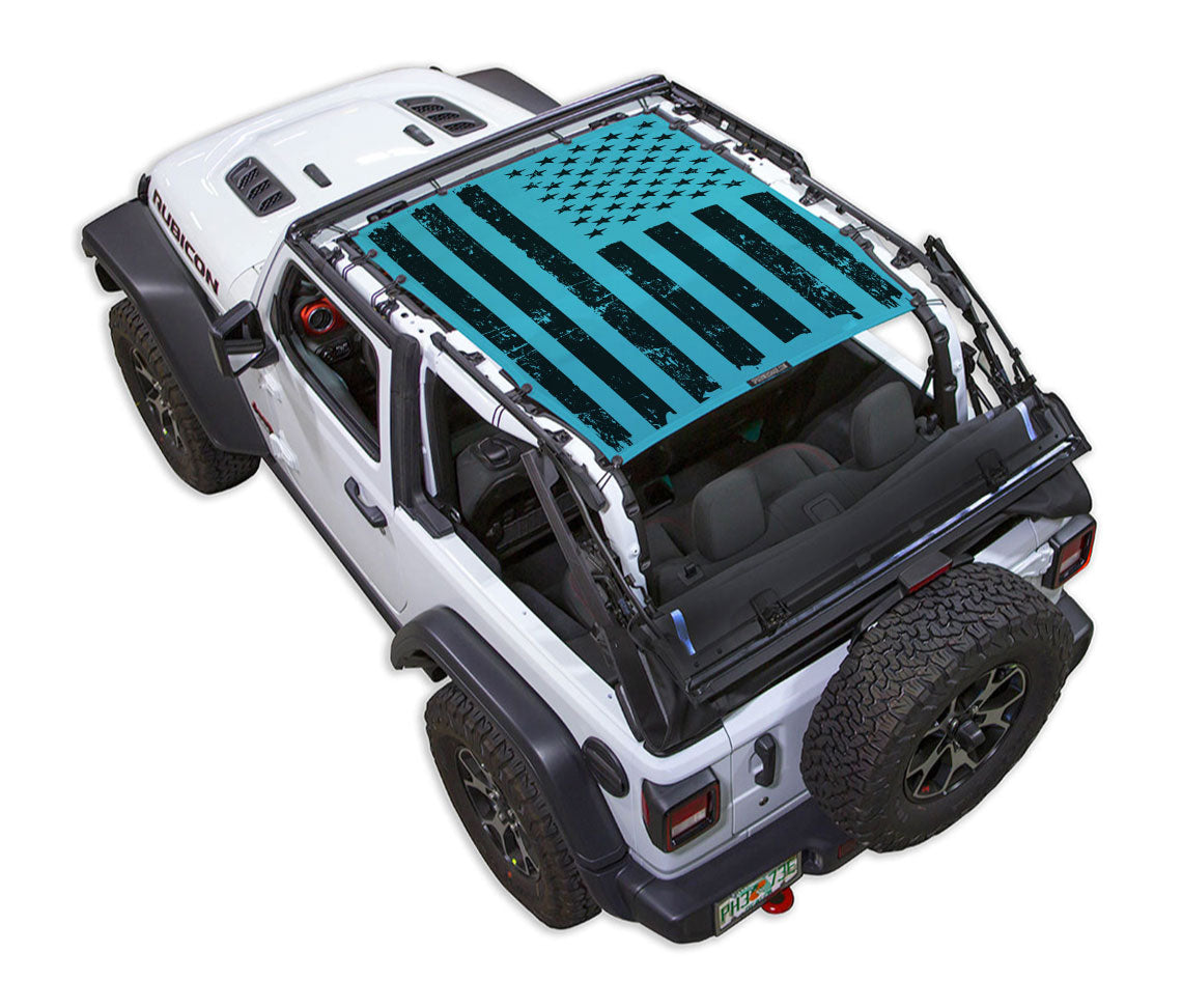 Distressed / Full-Shade (Front-to-Rear) / Teal