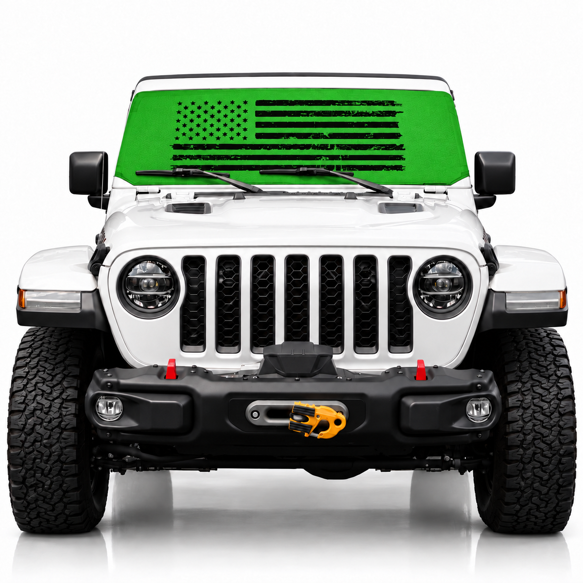 Jeep Distressed Tactical Flag Green