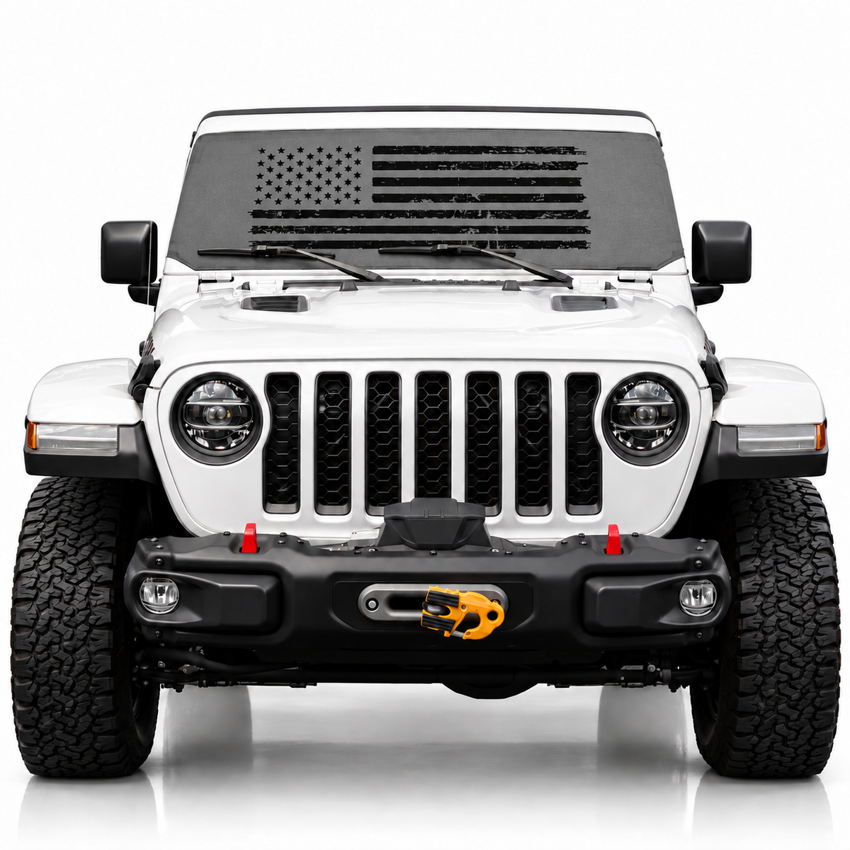 Jeep Distressed Tactical Flag Grey