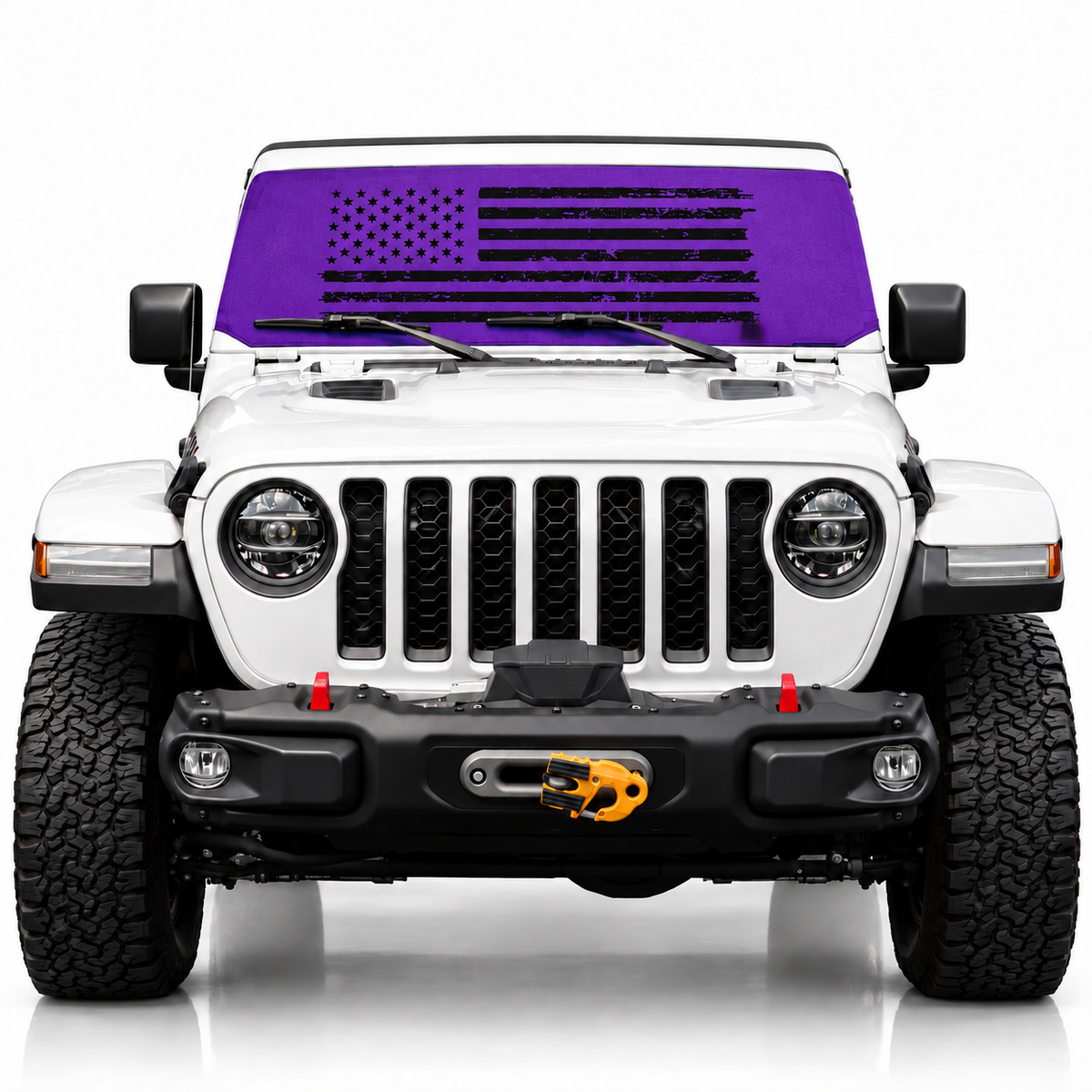 Jeep Distressed Tactical Flag Purple