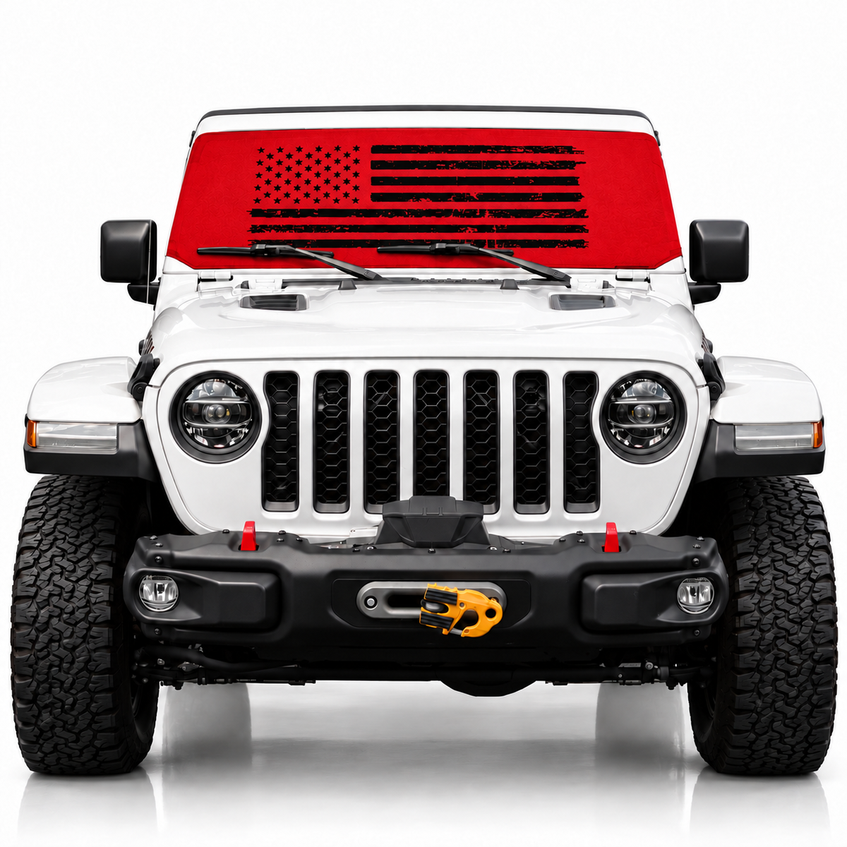 Jeep Distressed Tactical Flag Red