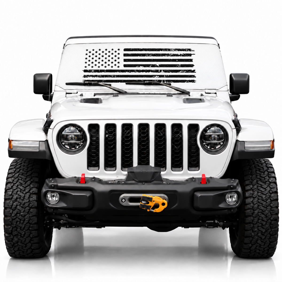 Jeep Distressed Tactical Flag White