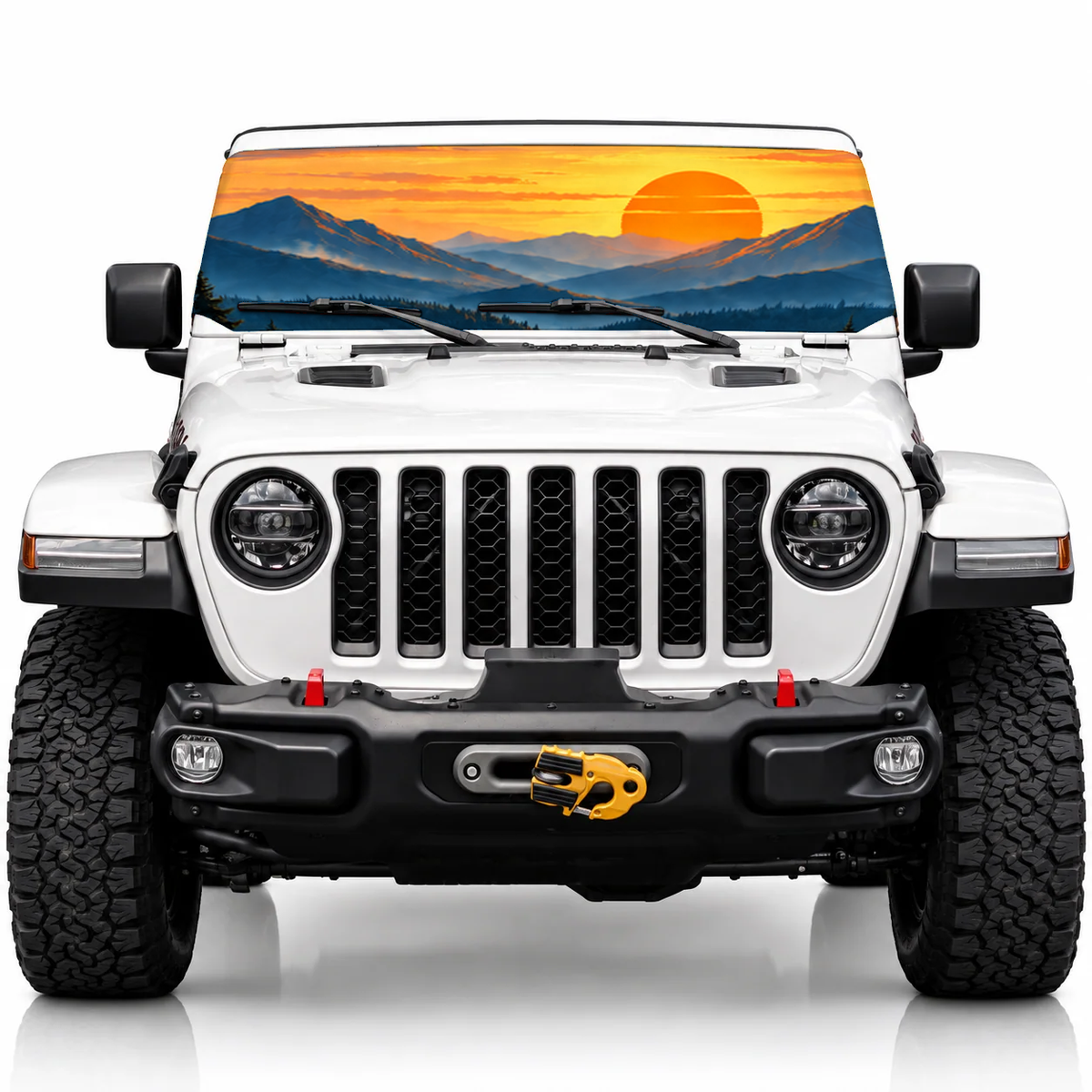 Jeep Solar Shield Mountain Sunset
