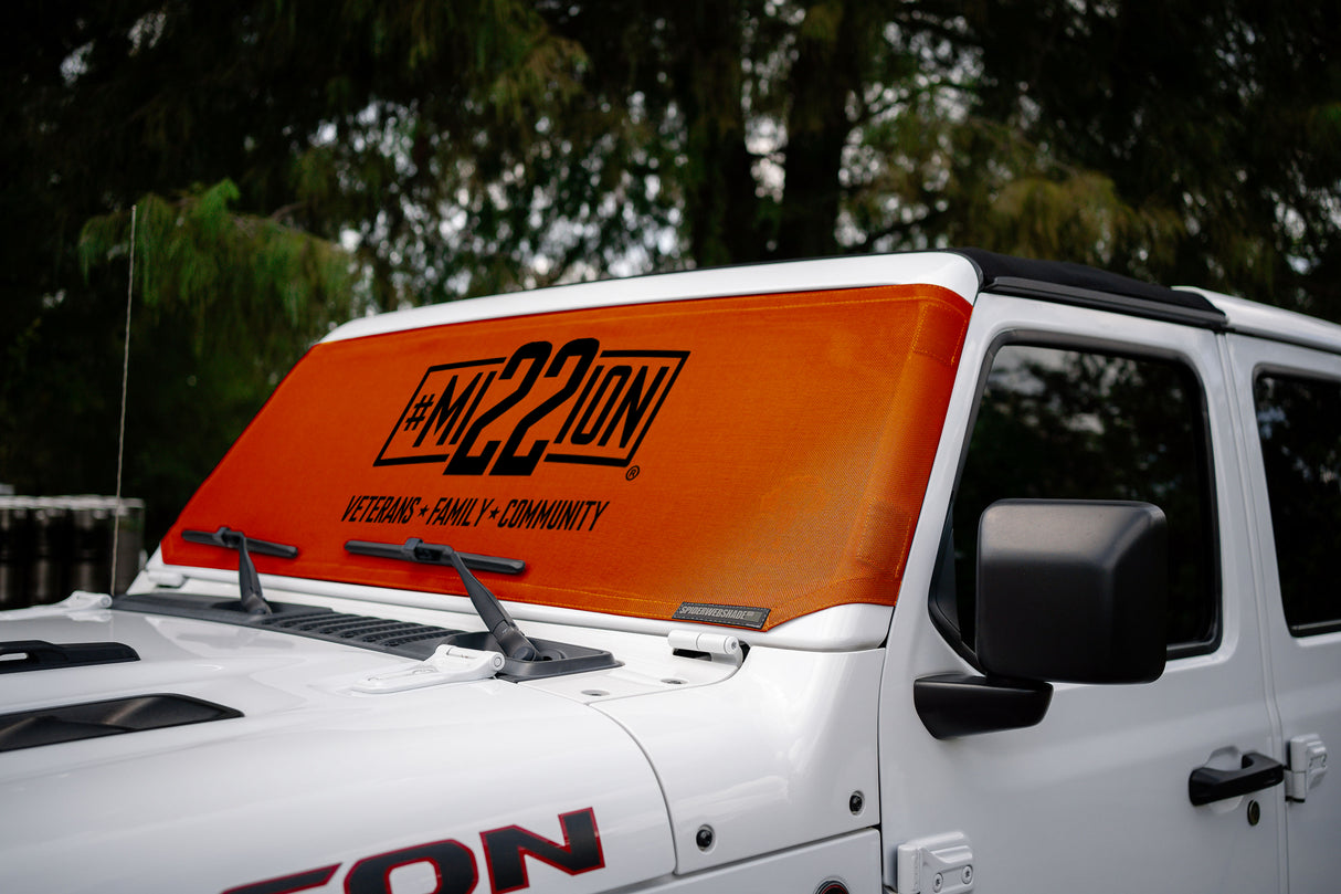 Mission 22 x SPIDERWEBSHADE Jeep Wrangler and Jeep Gladiator Solar Shield (2007-2026)