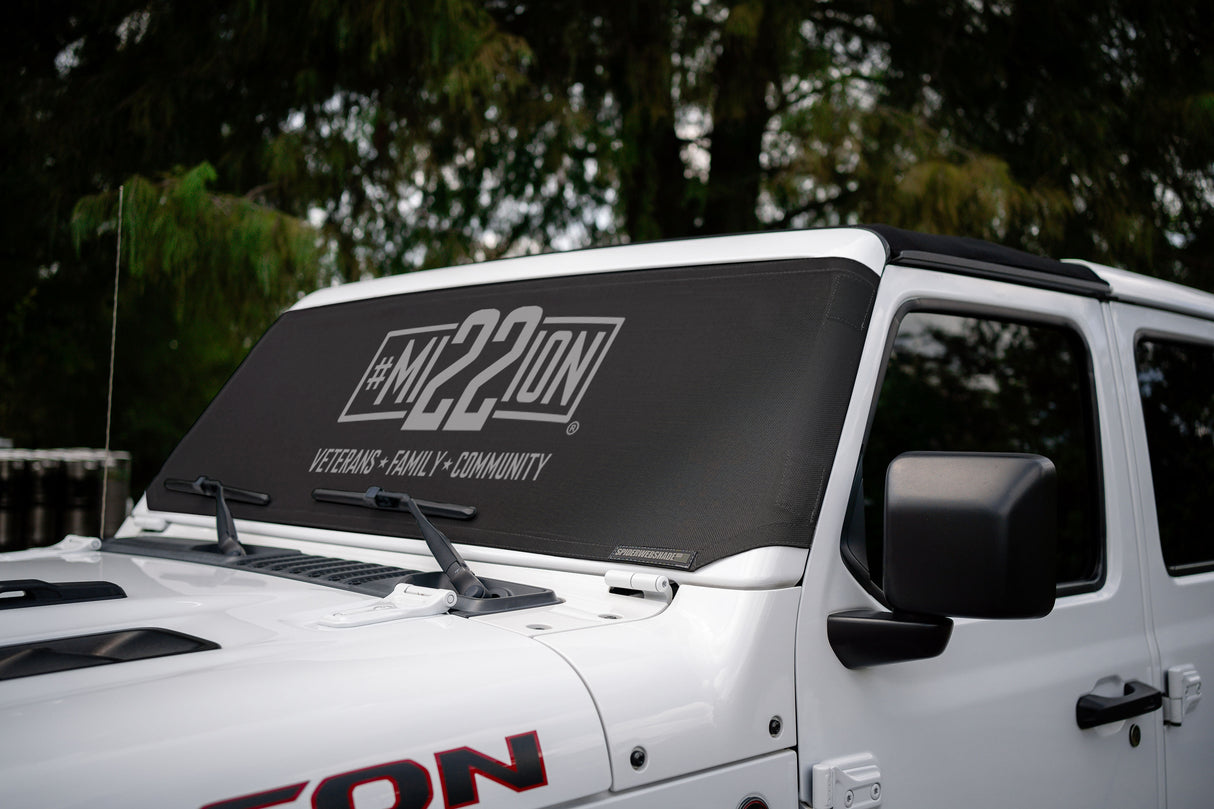 Mission 22 x SPIDERWEBSHADE Jeep Wrangler and Jeep Gladiator Solar Shield (2007-2026)