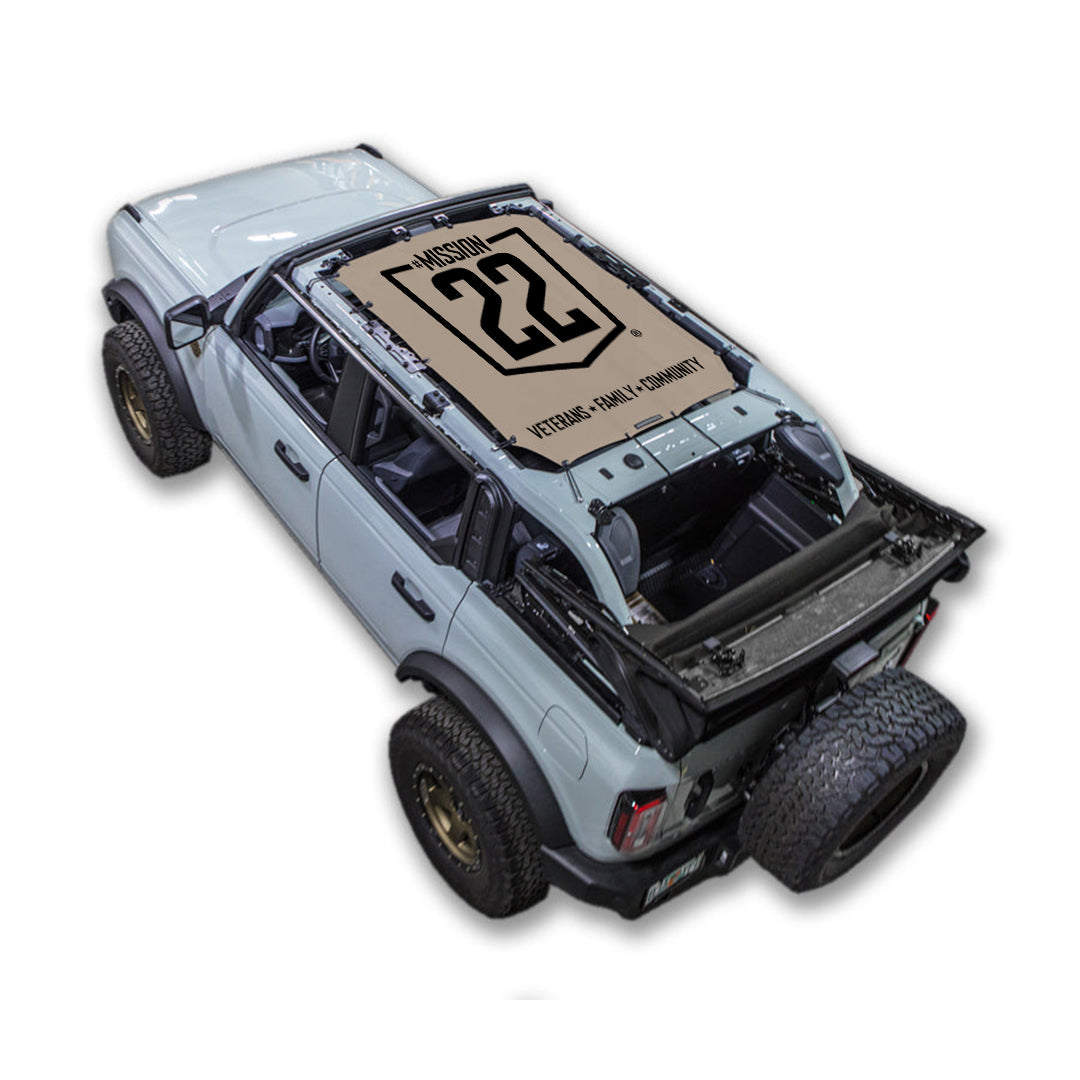 Mission 22 x SPIDERWEBSHADE Ford Bronco Shade Top (2021-2026)