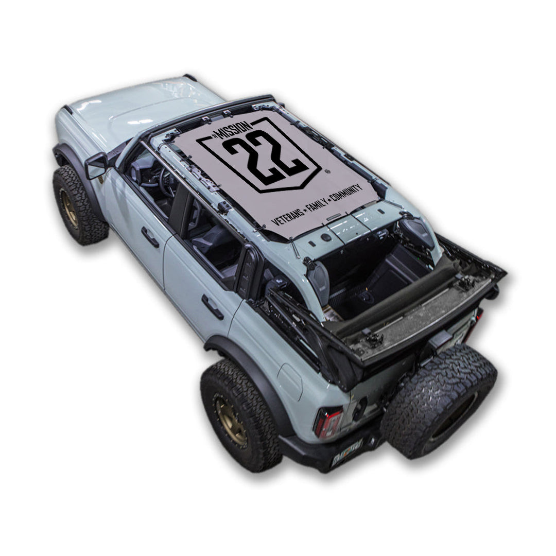 Mission 22 x SPIDERWEBSHADE Ford Bronco Shade Top (2021-2026)