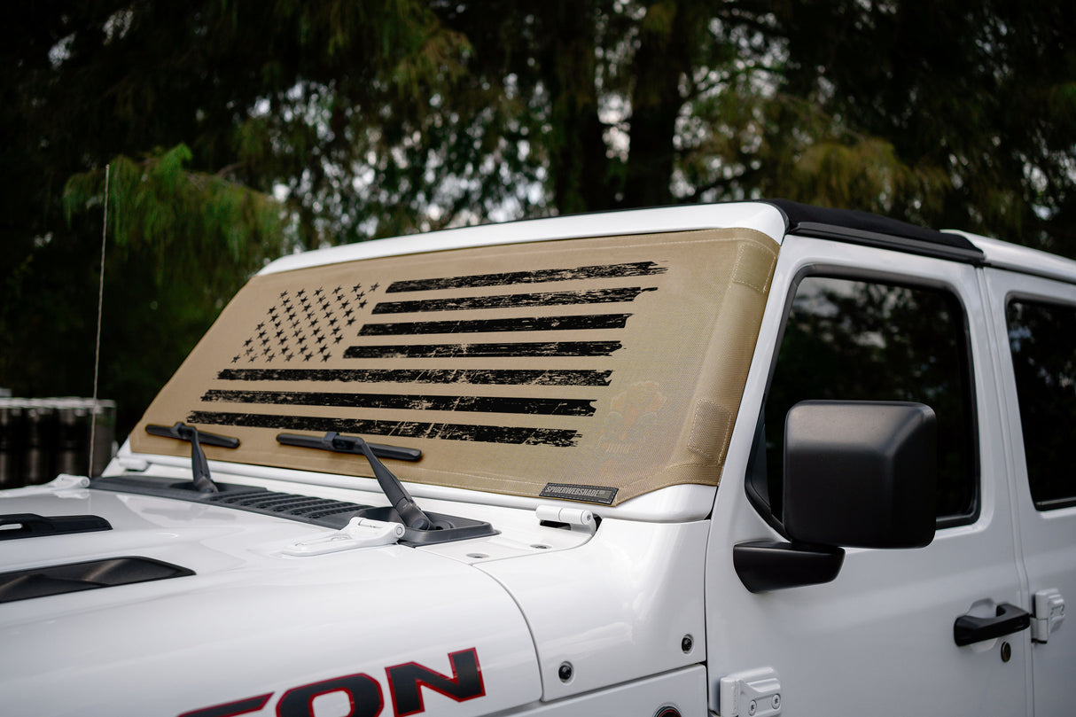 Jeep Wrangler (JL, JT, JK) and Jeep Gladiator Stock Printed Solar Shield (2007-2026)