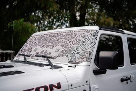 Jeep Wrangler and Jeep Gladiator Stock Printed Solar Shield (2007-2026)