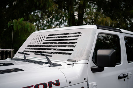 Jeep Wrangler and Jeep Gladiator Stock Printed Solar Shield (2007-2026)