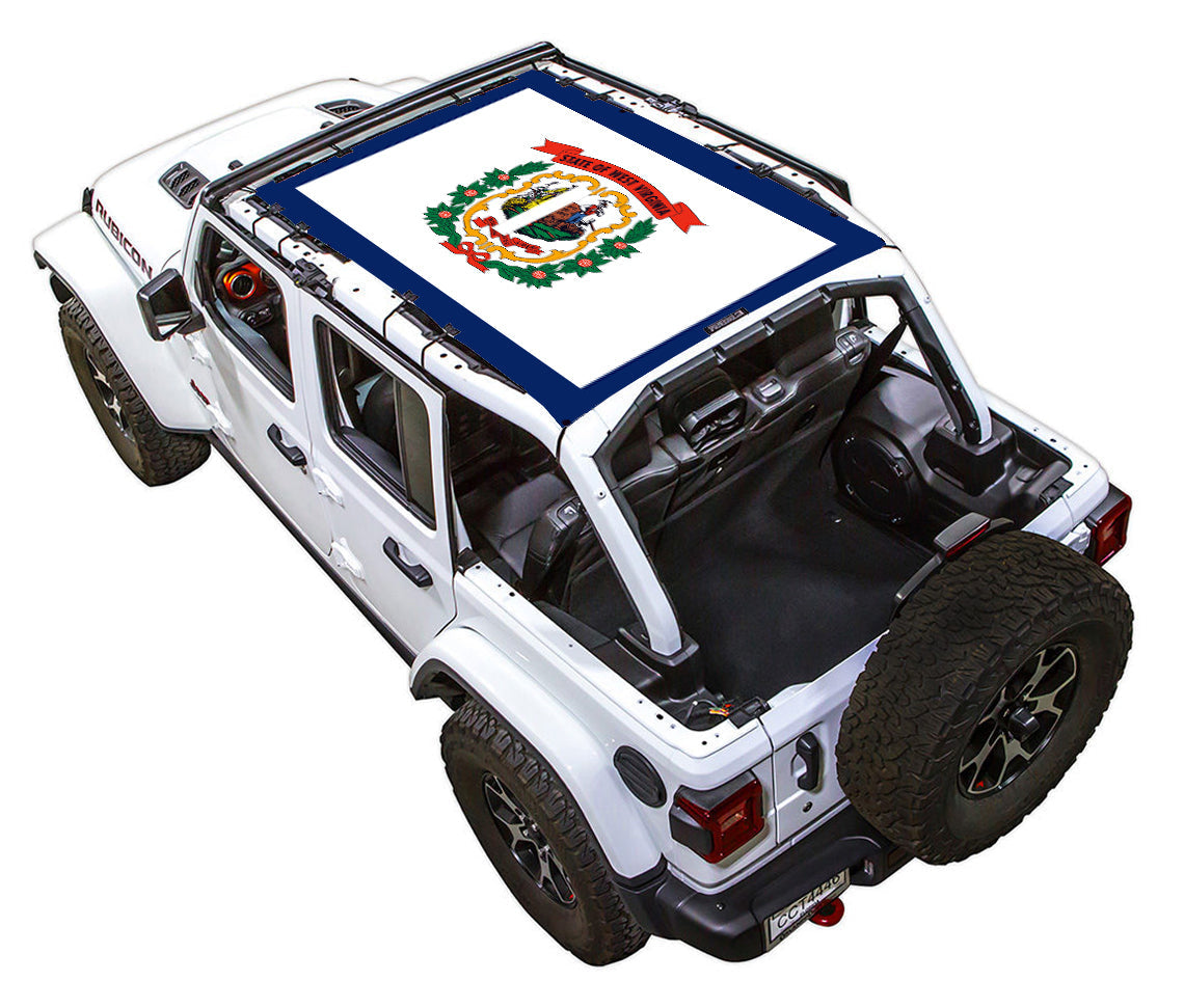 West Virginia State Flag Full-Shade – SPIDERWEBSHADE JLU 4-Door sun shade
