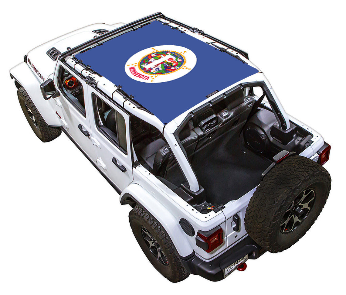 Minnesota State Flag Full-Shade – SPIDERWEBSHADE JLU 4-Door sun shade