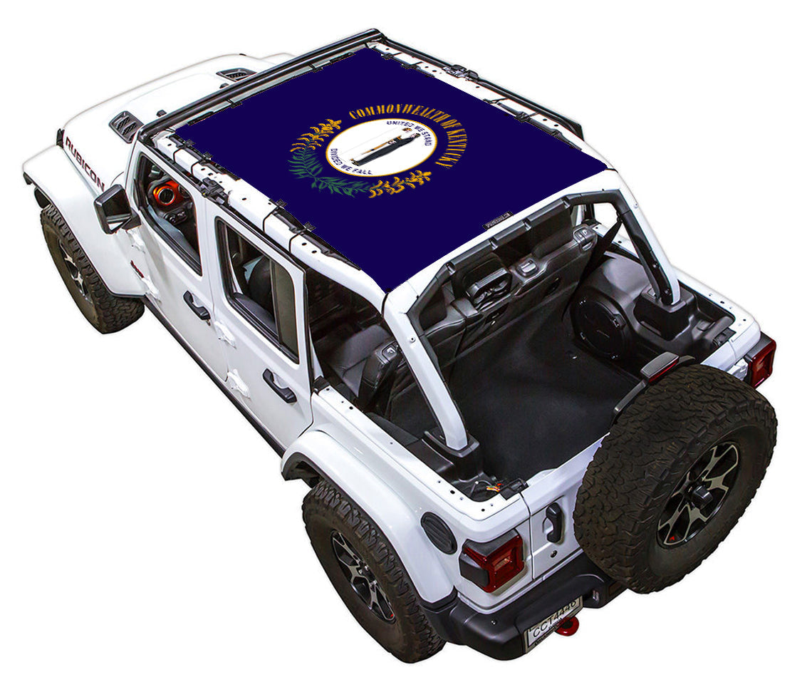 Kentucky State Flag Full-Shade – SPIDERWEBSHADE JLU 4-Door sun shade