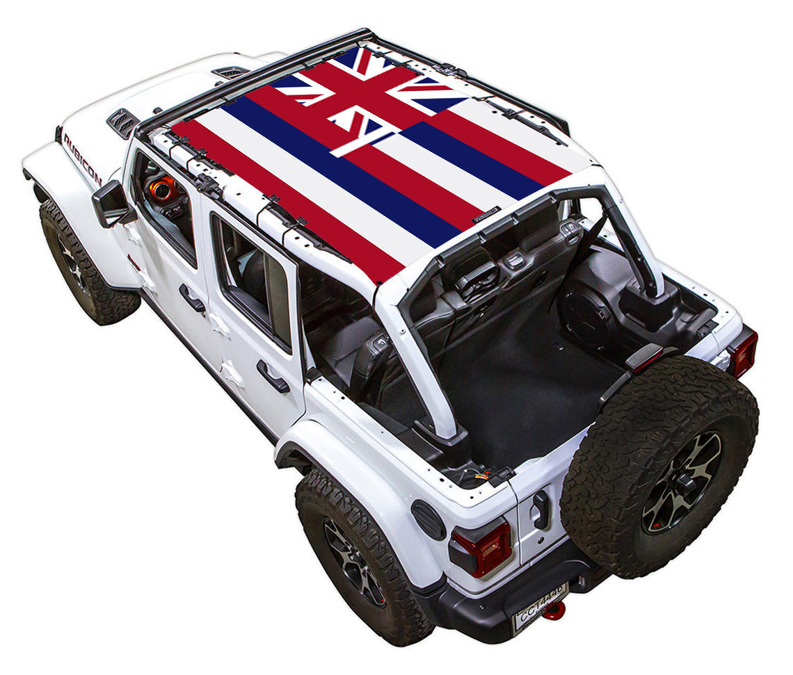 Hawaii State Flag Full-Shade – SPIDERWEBSHADE JLU 4-Door sun shade