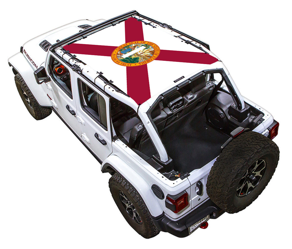 Florida State Flag Full-Shade – SPIDERWEBSHADE JLU 4-Door sun shade