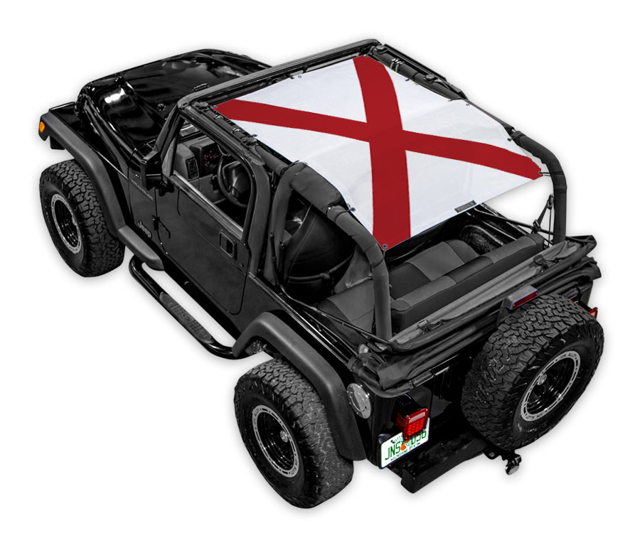 SPIDERWEBSHADE Jeep Wrangler TJ State Flag Alabama 1997–2006